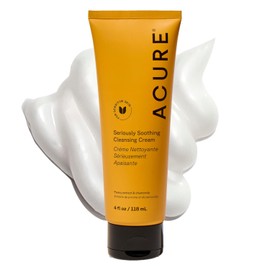 Acure | Limpiador facial calmante e hidratante para piel sensible y seca | Con manzanilla, argán y aminoácidos, 118 ml