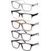 DAMIDEO 5 Pack Blue Light Blocking Oversize Reading Glasses Men