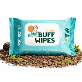 Nature Buff Camping Wet Wipes 8 x 8 Inch Full Body Wipes Biodegradable Unscented Outdoor Travel Wipes for Hiking Backpacking Camping Hygiene 24 Count
