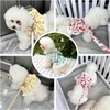 ABRRLO Cute Floral Dog Harness Dress and Leash Set for