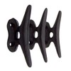Wowser Nautical Black Cast Iron Boat Cleat Wall Hooks, 3.5