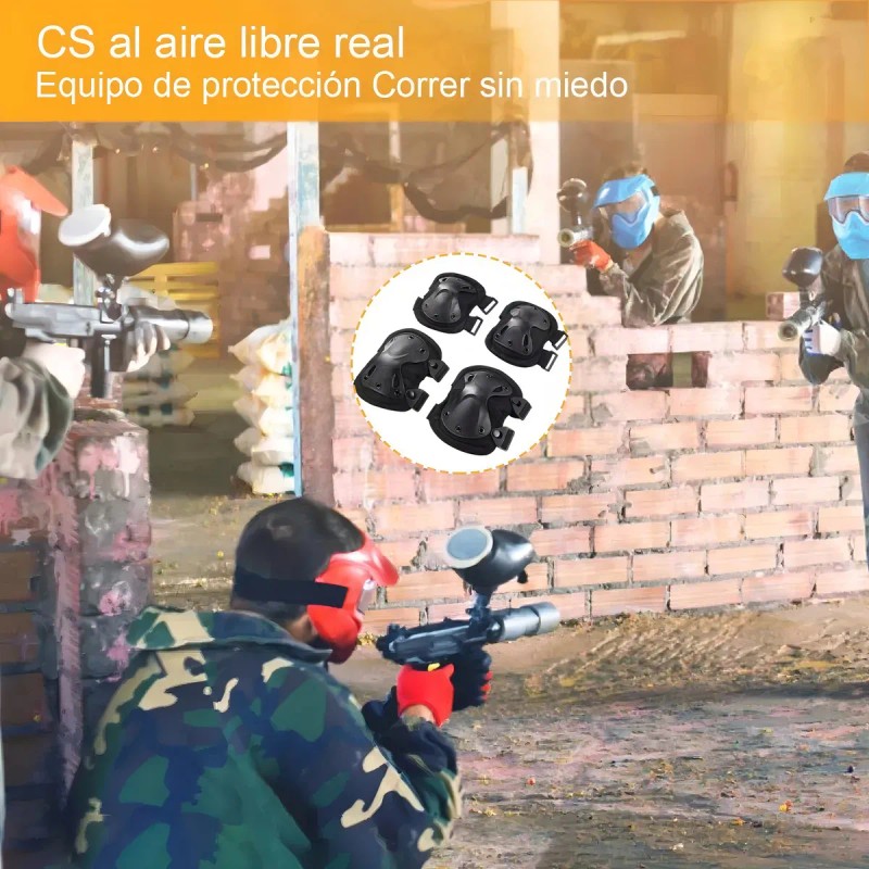 Rodilleras Coderas Tácticas 4 Piezas, Juego De Rodilleras Coderas Para