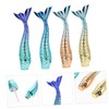 OHPHCALL Refillable Lip Gloss Tube Set 4pcs Mermaid Shape Lipstick