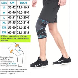 NTRH Knee Brace for Arthritis ACL and Meniscus Tear Adjustable Knee Sleeves for Sports Knee Support for Men and Women (single)