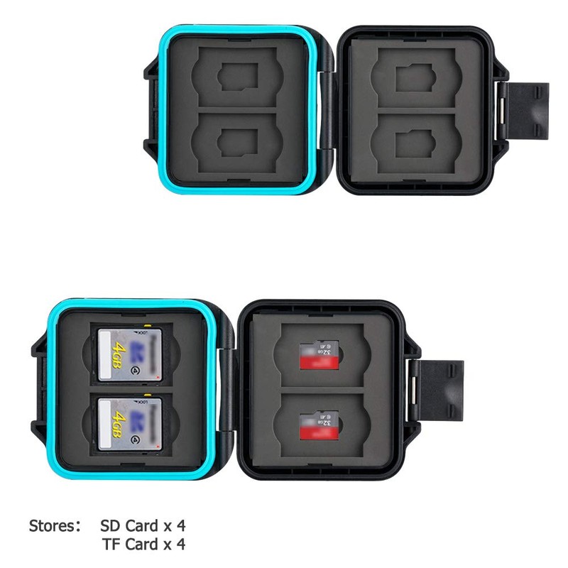 JJC Deluxe 8 Slots Compact Memory Card Case Holder Box