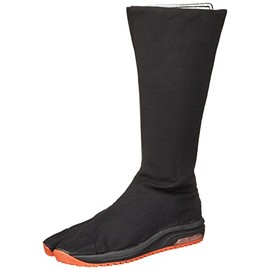 MARUGO Unisex Adult Festival Taiko Drumming Mountain Climbing Easy On/Off Velcro 12-Kohaze Length Magic Air Jog Tabi Boots, Black