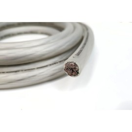 KnuKonceptz Kolossus Flex Kable OFC 0 Gauge Power Wire Copper Cable (Silver, 10 Feet)