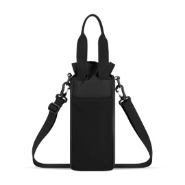 Sherpani Izzie, Water Bottle Holder, Water Bottle Crossbody, 2L Bottle Carrier with Strap, Small Shoulder Bag, Cross Body Purse for Women, Travel Gift, RFID Protection (Raven)