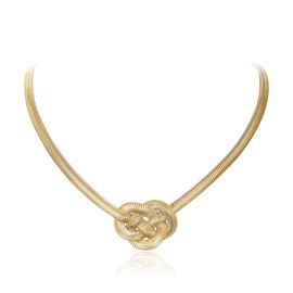 Flyonce Gold Snake Chain Necklace for Women Adjustable Long Choker Metal Figaro Curb Paperclip Hip Hop Jewelry Gifts