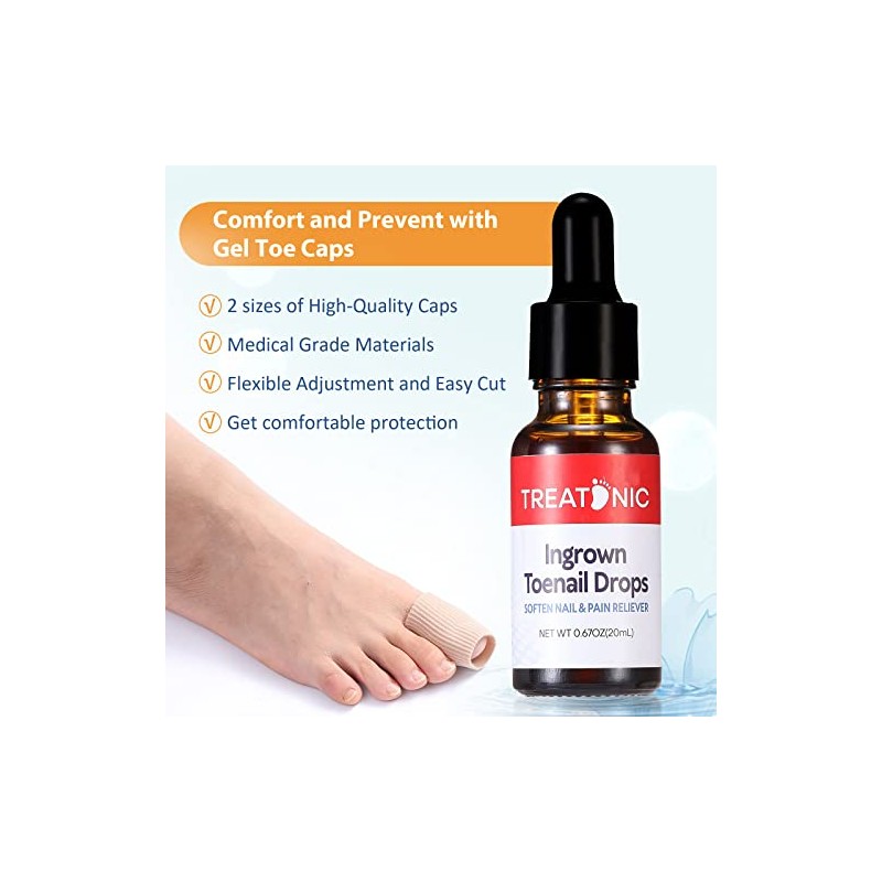 Treatonic Tratamiento de uñas encarnadas – Kit de alivio del
