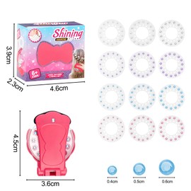 Newpop Hair Bedazzler Kit, Rhinestone Hair with 180 Rhinestones, Hair Accessories Machine, Hair Diamond Machine, Tool Hair Stamper Glitter Machine for Hair Styling and Shoes