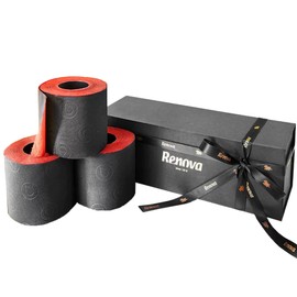 Gift Box Toilet Paper 4 Ply Black & Red 3 Rolls Luxury Limited Edition