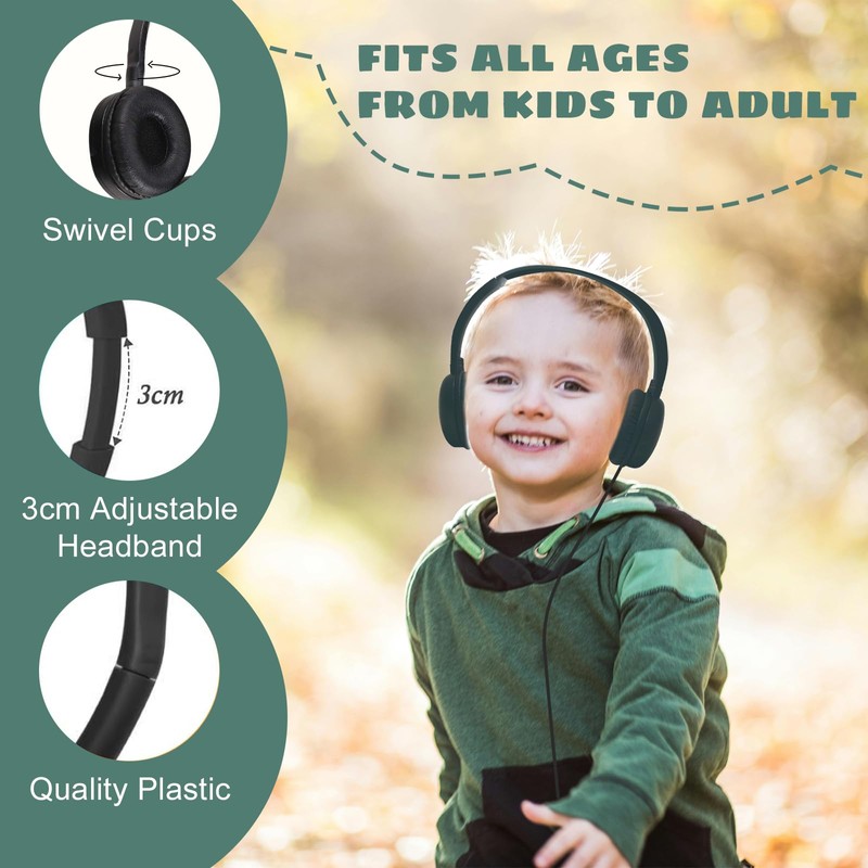 ZHENWAY Kids Headphones Bulk 10 Pack for Classroom School,Wholesale Durable