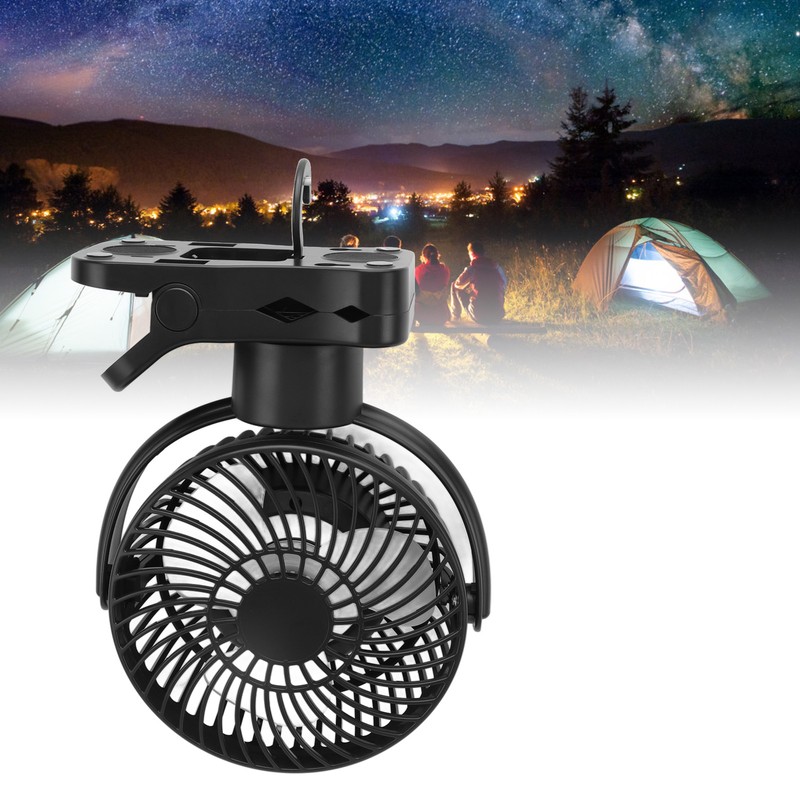 Portable Clip On Fan 4000mah Rechargeable Desktop Fan with LED