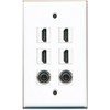 RiteAV - 4 HDMI 2 Port 3.5mm Wall Plate