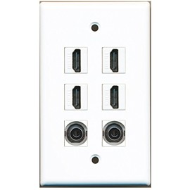 RiteAV - 4 HDMI 2 Port 3.5mm Wall Plate
