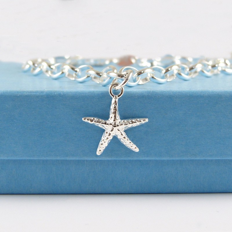 Starfish Bracelet, Sterling Silver, Medium
