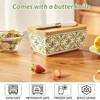 KZJZKJ Ceramic Butter Dish with Lid, Large Green Butter Keeper