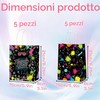 MFCGHXR Sacchetti Regalo Neon Fluorescenti per Feste: Set da 10