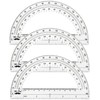 Mr. Pen- Plastic Protractor, 3 Pack, 6 Inch, Clear Protractors