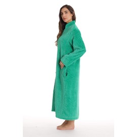 Just Love - Tumbona de felpa con cierre, Verde, M