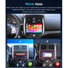 Podofo 2G+64G Car Stereo for Nissan Versa Note 2014-2018 Radio with Wireless Car Play Android Auto,9inch 1080P HD IPS Touch Screen HiFi Audio FM/RDS Radio Bluetooth GPS WiFi AHD Backup Camera