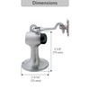 FHC FL2521SA Floor Mounted Heavy-Duty Door Stop with Hook 3-1/8"