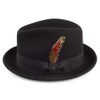 Jaxon Blues Trilby Crushable Fedora Hat (Medium, Black)