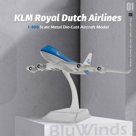 BluWinds 1/400 Holland 747 Airplane Model Diecast Airplanes Model Aircraft Metal Alloy Model For Collection and Display
