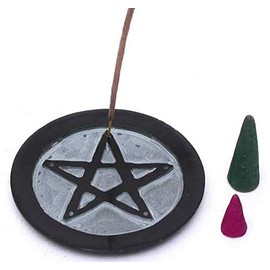 Star Black Soapstone Incense Burner