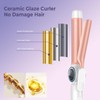 Cordless Curling Iron 9000 mAhUSB Rechargeable, 4 Temps Setting Cordless
