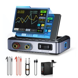 FNRSI【Upgraded DPS-150】DC Power Supply Variable with 100W Fast Charger, 0-30V 0-5A Adjustable DC CNC Power Supply, Power Ripple <20mV, PD/QC/DC Input with IPS Display, PC Programmable Power Supply