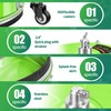 LidoDola 16'' Pressure Washer Surface Cleaner with 4 Wheels -