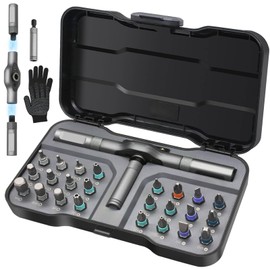 24 in 1 Magnetic Screwdriver Set, HYLEBOR Screwdriver Set with Detachable Handle, Mini Repair Tool Kit, Multipurpose DIY Precision Ratcheting Tool Set for Professional Work and Maintenance