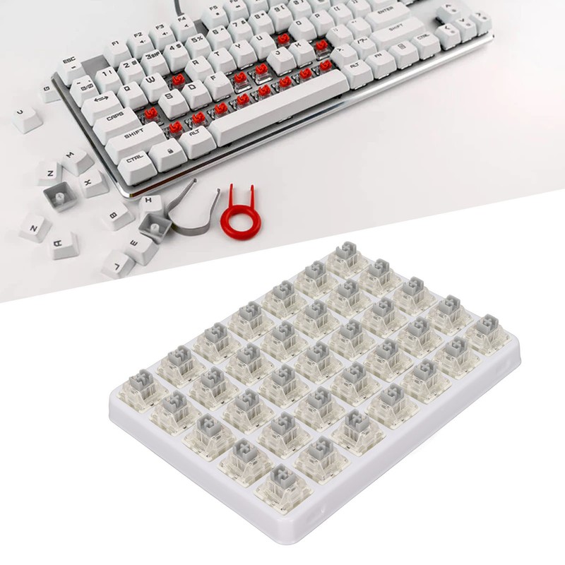 35 Pcs Keyboard Switch 3 Pin RGB SMD Linear Dustproof