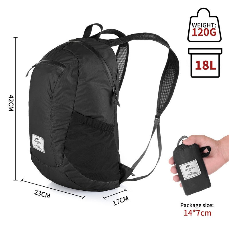 Naturehike Ultralight foldable backpack 30D nylon waterproof backpack 18L Hiking