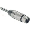 Neutrik NA3FP XLR-Adapter XLR-Buchse - Klinkenstecker 6.35mm Stereo 1St., Silber,