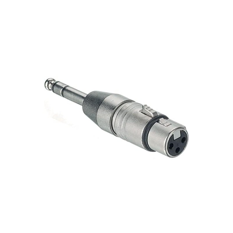 Neutrik NA3FP XLR-Adapter XLR-Buchse - Klinkenstecker 6.35mm Stereo 1St., Silber,