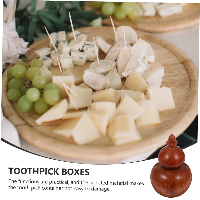 SHOWERORO 1pc Practical No-wax Gourd-shape Toothpick Holder for Home and