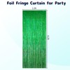 KERNOWO Tinsel Curtain, Green Glitter, Pack of 2 Party Curtains,