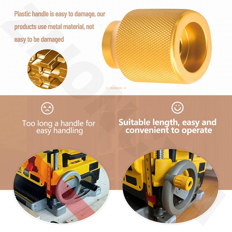 ZHONGXIA Upgrade Aluminum Alloy Stubby Knob Compatible with Dewalt DW735