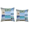 Isla Saona Caribbean Photo Collage by stine1 Throw Pillow