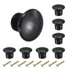 sourcing map 8pcs Round Wooden Knobs, 23mm/0.9" Mushroom Shape Kitchen