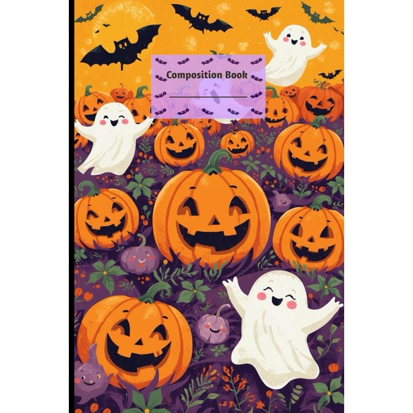 Cute Pumpkin Patch Halloween Notebook for Kids | Composition Journal