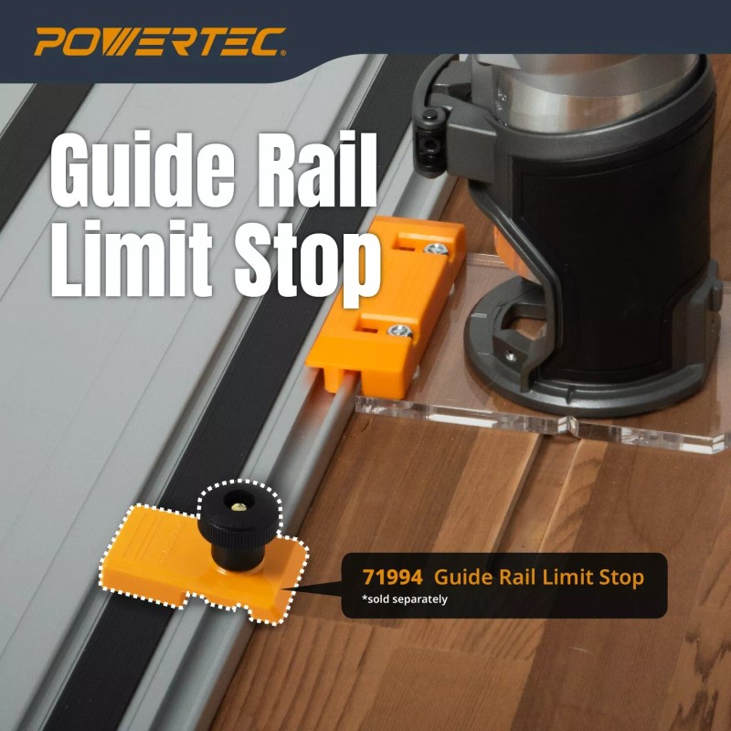 Powertec Router Guide Rail Adapter for Milwaukee M18 Fixed Base