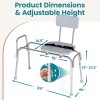 WAYES 400lb Sliding Tub Transfer Bench Shower Chair Shower Bench