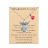BNQL Guardian Angel Birthstone Necklace 12 Months Birthstone Pendants Angel