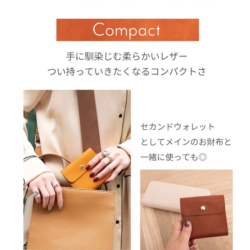 RafiCaro Women's Bifold Wallet, Genuine Leather, Italian Leather, Flap, Mini