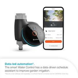 Gardena Smart Water Control, [Color]: Data-Driven Irrigation, Smart Home Integration, Clever Watering, Valve Technology, Alert in Case of Frost (19033-20)