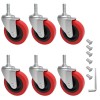 Mysit 6 Pack Creeper Wheels 2.5 Inch Heavy Duty Swivel